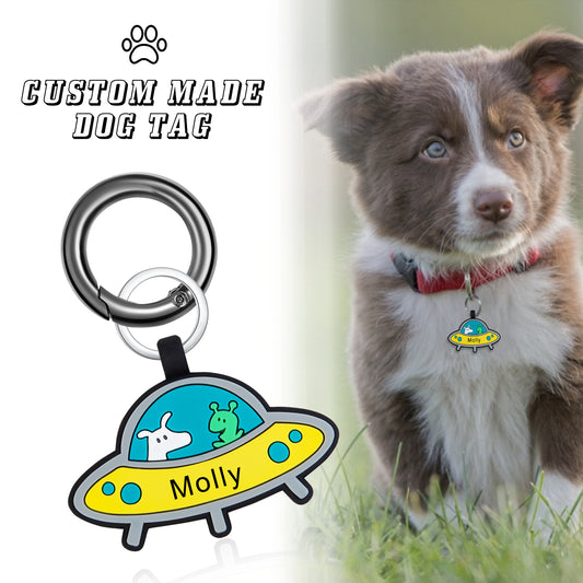 Personalized Silica Gel Spacecraft Dog Tag