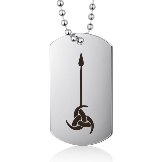 Stainless Steel Army Card Necklace